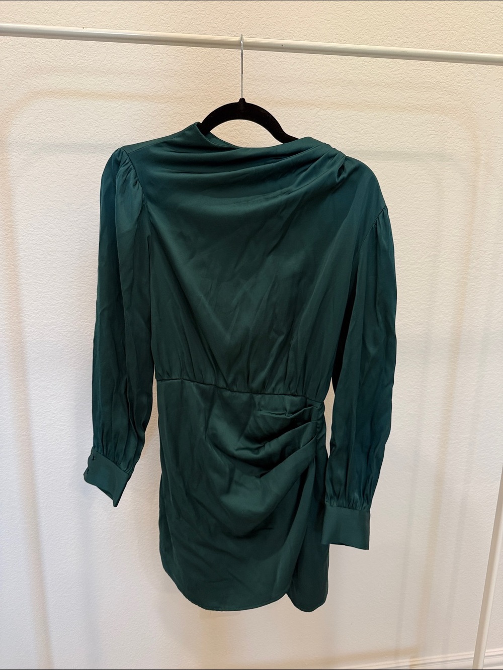 Abercrombie & Fitch Deep Green Draped Mini Dress